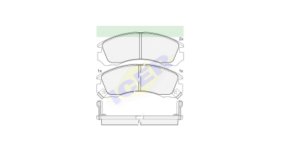 Set placute frana Icer 140979, parte montare : Punte Fata