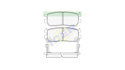 Set placute frana Icer 140980, parte montare : Punte Spate