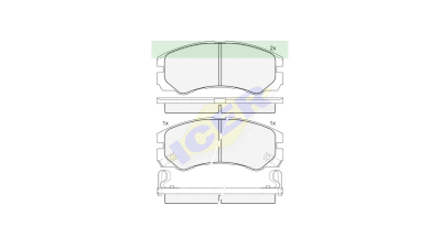 Set placute frana Icer 140990, parte montare : Punte Fata