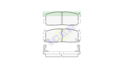 Set placute frana Icer 140991, parte montare : Punte Spate