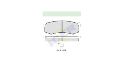 Set placute frana Icer 141027, parte montare : Punte Spate