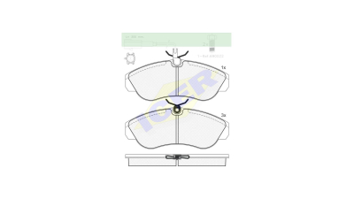 Set placute frana Icer 141054203, parte montare : Punte Fata