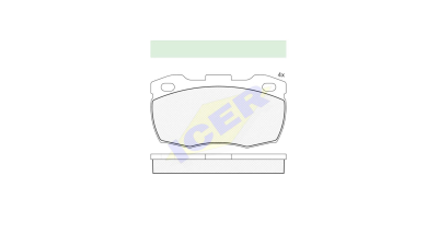 Set placute frana Icer 141089, parte montare : Punte Fata