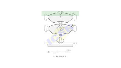 Set placute frana Icer 141102, parte montare : Punte Spate