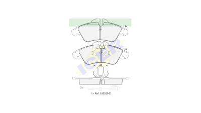 Set placute frana Icer 141104, parte montare : Punte Fata