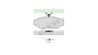 Set placute frana Icer 141145700, parte montare : Punte Fata