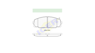 Set placute frana Icer 141170, parte montare : Punte Fata