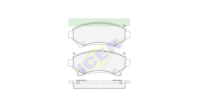 Set placute frana Icer 141182, parte montare : Punte Fata