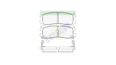 Set placute frana Icer 141192, parte montare : Punte Spate
