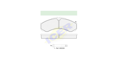 Set placute frana Icer 141208, parte montare : Punte Fata