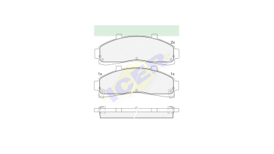 Set placute frana Icer 141228, parte montare : Punte Fata