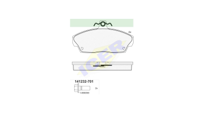 Set placute frana Icer 141232701, parte montare : Punte Fata