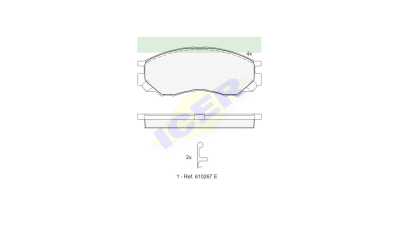 Set placute frana Icer 141234, parte montare : Punte Fata