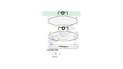 Set placute frana Icer 141238700, parte montare : Punte Spate