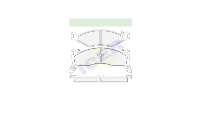 Set placute frana Icer 141270, parte montare : Punte Fata
