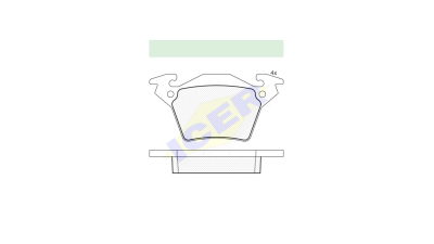 Set placute frana punte spate Mercedes V-Class; Vito (W638), 02.1996-07.2003, marca Icer Spania