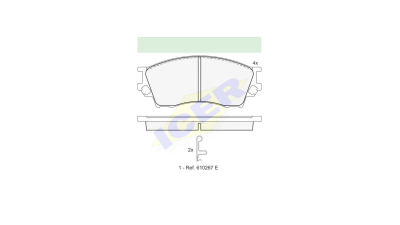 Set placute frana Icer 141337, parte montare : Punte Fata
