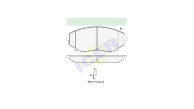 Set placute frana Icer 141345, parte montare : Punte Fata