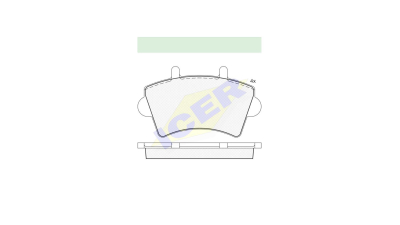 Set placute frana Icer 141442, parte montare : Punte Fata