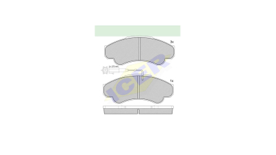 Set placute frana Icer 141522, parte montare : Punte Fata