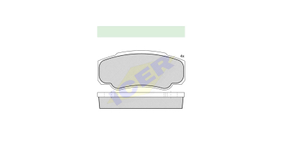 Set placute frana Icer 141524, parte montare : Punte Spate