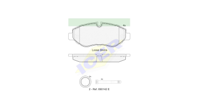 Set placute frana Icer 141786, parte montare : Punte Fata