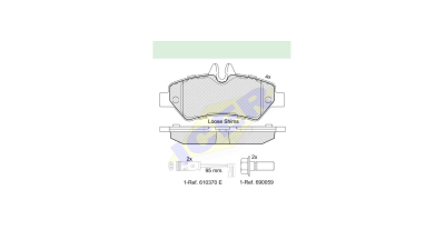 Set placute frana Icer 141787, parte montare : Punte Spate