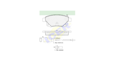 Set placute frana punte spate Ford Transit 2006-2013; Transit Tourneo 2006-2013, marca Icer 141794