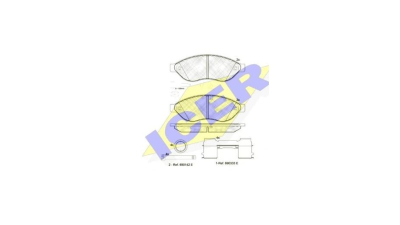 Placute frana ICER IE141803-203, Fata