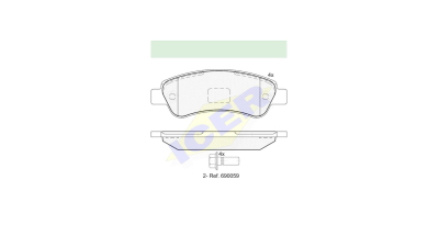 Set placute frana Icer 141804, parte montare : Punte Spate