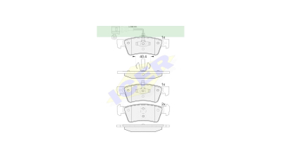Set placute frana Icer 141816, parte montare : Punte Spate