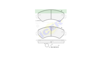 Set placute frana Icer 141836, parte montare : Punte Fata