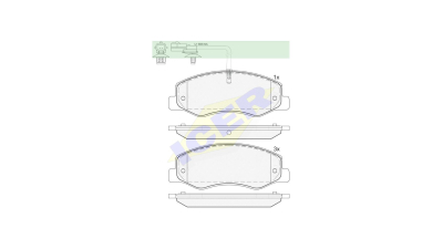 Set placute frana Icer 142000, parte montare : Punte Spate