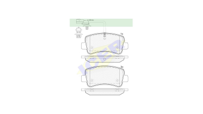 Set placute frana Icer 142001, parte montare : Punte Spate