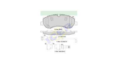Set placute frana Icer 142119, parte montare : Punte Fata