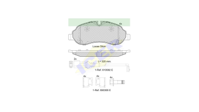 Set placute frana Icer 142217, parte montare : Punte Fata