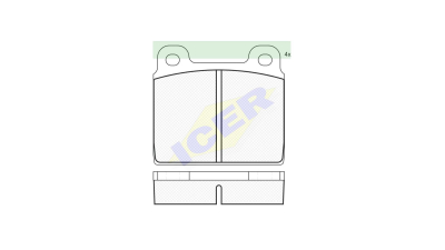 Set placute frana Icer 180011, parte montare : Punte Fata
