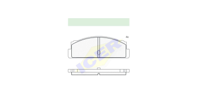 Set placute frana Icer 180067, parte montare : Punte Spate