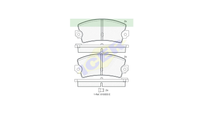 Set placute frana Icer 180098, parte montare : Punte Spate