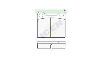 Set placute frana Icer 180162, parte montare : Punte Fata