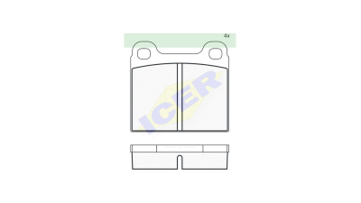 Set placute frana Icer 180169, parte montare : Punte Fata
