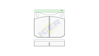 Set placute frana Icer 180327, parte montare : Punte Fata