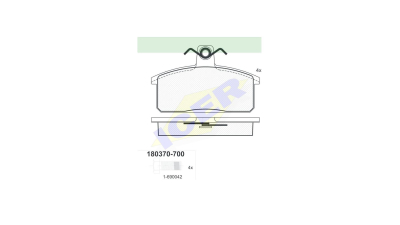 Set placute frana Icer 180370700, parte montare : Punte Fata