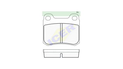 Set placute frana Icer 180420, parte montare : Punte Spate