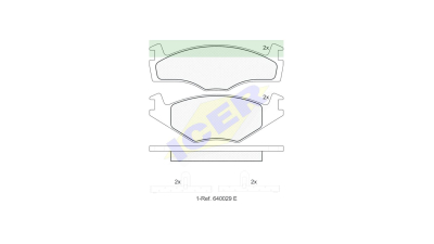 Set placute frana Icer 180459, parte montare : Punte Fata