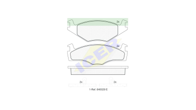 Set placute frana Icer 180460, parte montare : Punte Fata