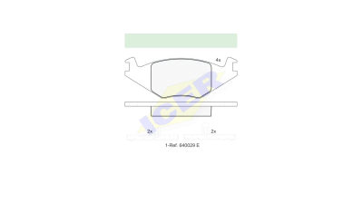 Set placute frana Icer 180461, parte montare : Punte Fata