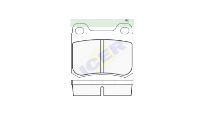 Set placute frana Icer 180517, parte montare : Punte Spate