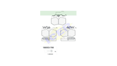 Set placute frana Icer 180553700, parte montare : Punte Fata