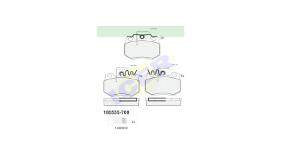 Set placute frana Icer 180555700, parte montare : Punte Fata